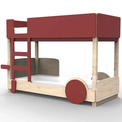Mathy by Bol's bunk bed "Discovery", Color elements: Summer pink