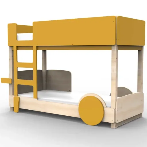 Mathy by Bol's bunk bed "Discovery", Color elements: Summer pink