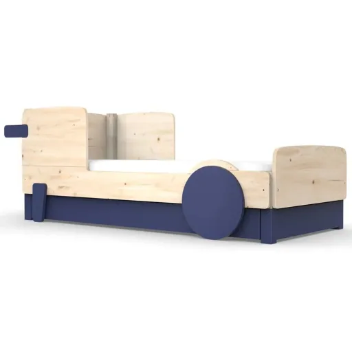 Mathy by Bol's single bed "Discovery" with bed drawer, Color elements: Basalt Gray