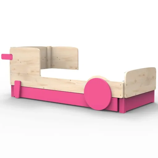 Mathy by Bol's single bed "Discovery" with bed drawer, Color elements: Basalt Gray