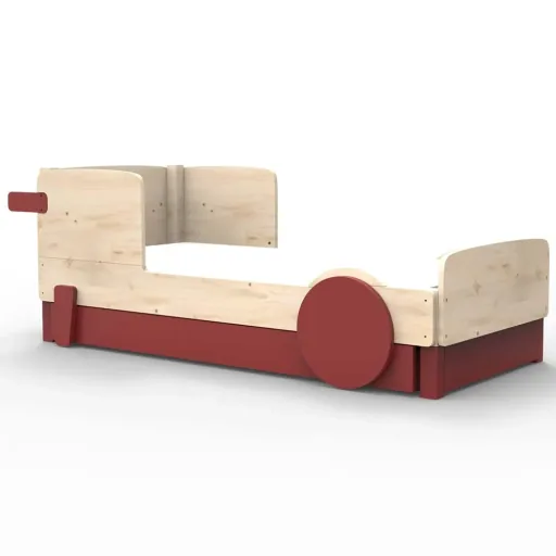 Mathy by Bol's single bed "Discovery" with bed drawer, Color elements: Basalt Gray
