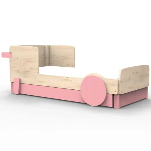Mathy by Bol's single bed "Discovery" with bed drawer, Color elements: Basalt Gray