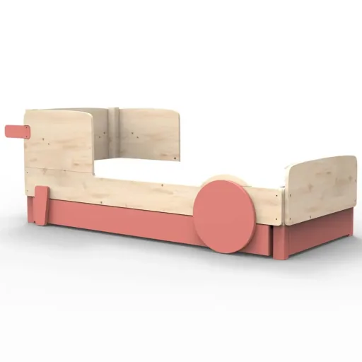 Mathy by Bol's single bed "Discovery" with bed drawer, Color elements: Basalt Gray