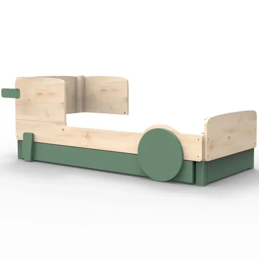 Mathy by Bol's single bed "Discovery" with bed drawer, Color elements: Basalt Gray