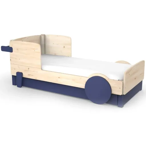 Mathy by Bol's single bed "Discovery" with bed drawer, Color elements: Basalt Gray