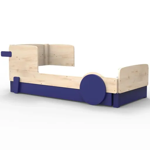 Mathy by Bol's single bed "Discovery" with bed drawer, Color elements: Basalt Gray