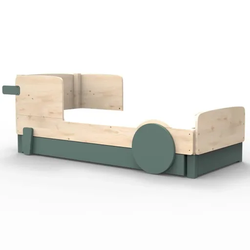 Mathy by Bol's single bed "Discovery" with bed drawer, Color elements: Basalt Gray