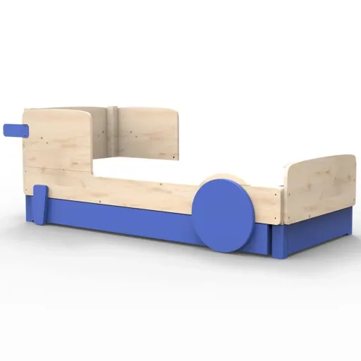 Mathy by Bol's single bed "Discovery" with bed drawer, Color elements: Basalt Gray