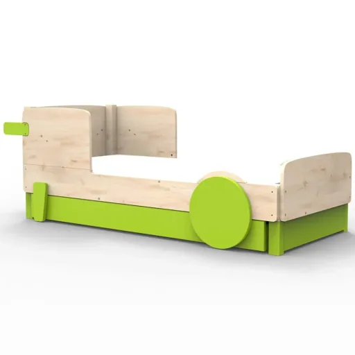 Mathy by Bol's single bed "Discovery" with bed drawer, Color elements: Basalt Gray
