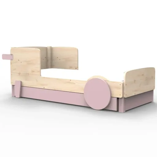 Mathy by Bol's single bed "Discovery" with bed drawer, Color elements: Basalt Gray