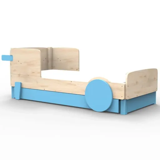 Mathy by Bol's single bed "Discovery" with bed drawer, Color elements: Basalt Gray