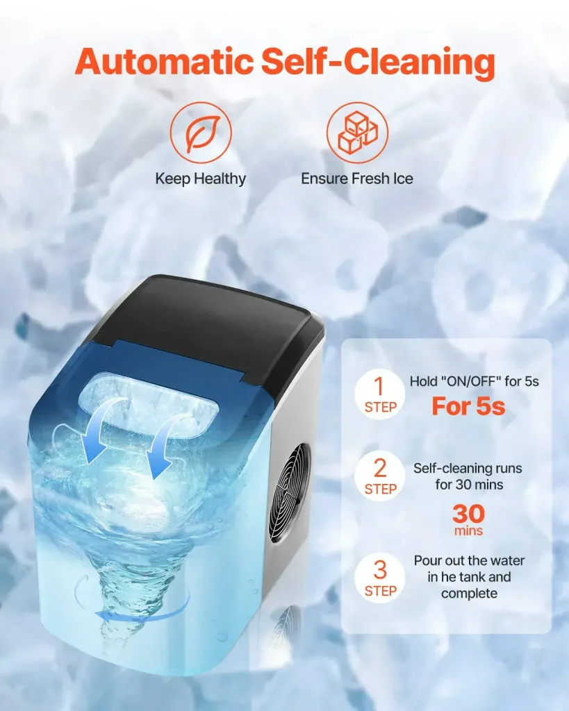 Ice machine, Ice maker - VEVOR HZB-15SA, Compact Countertop Ice Cube Machine (15kg/24h)