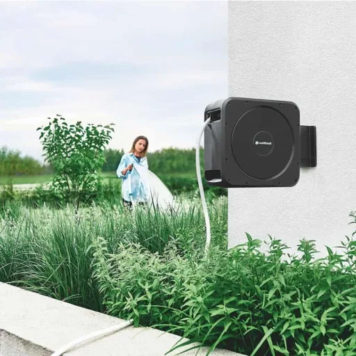 Automatic Retractable Garden Hose Reel, 20m Wall Mount