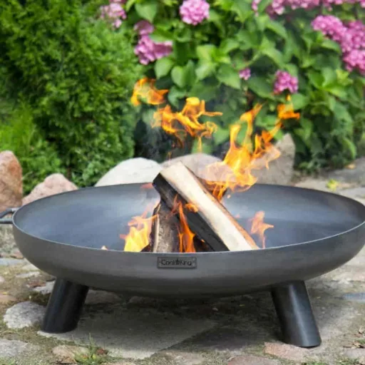 80cm Steel Fire Pit Bowl for Garden & Patio