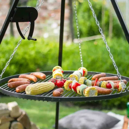 Tripod Grill Set - 180cm Hanging Grill with 60cm Swing Grill