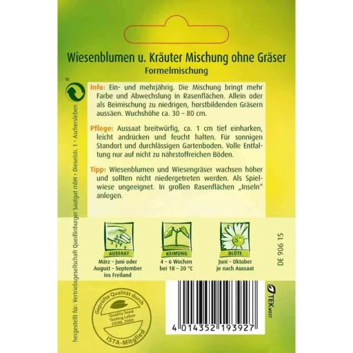 Wildflower Seeds, Herb Seeds, Meadow Flower Mix