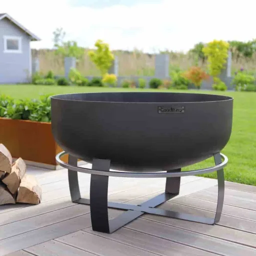 XXL 80cm Steel Fire Pit | Large Garden Fire Bowl