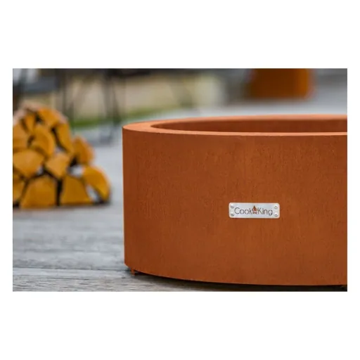 Corten Steel Fire Pit Bowl, 60cm Garden Fire Pit