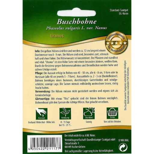 Buy Uranus Bush Bean Seeds - High Yield Garden Beans