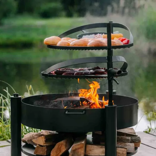 Fire Pit Grill Attachment, Adjustable Grill, Fire Pit Accessories