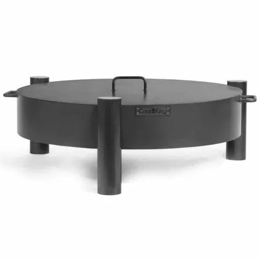 62cm Fire Pit Cover, Steel Fire Bowl Lid, Spark Screen