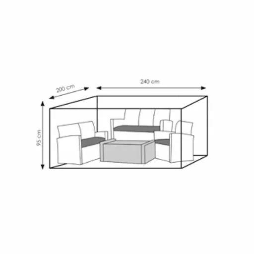 Waterproof Lounge Furniture Cover, 240x200x95 cm, Garden Furniture Cover