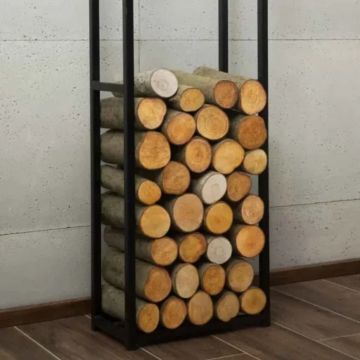Steel Firewood Rack, Log Holder, 120x40x20cm