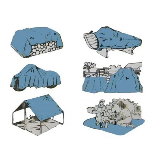 Tarpaulin 280g/m², 4x6m (24m²), gray, waterproof tarp, heavy duty