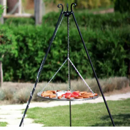 Tripod Swing Grill Set with Stainless Steel Grate