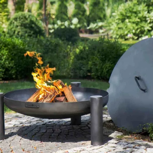 60cm Steel Fire Pit - PALMA Garden Fire Bowl