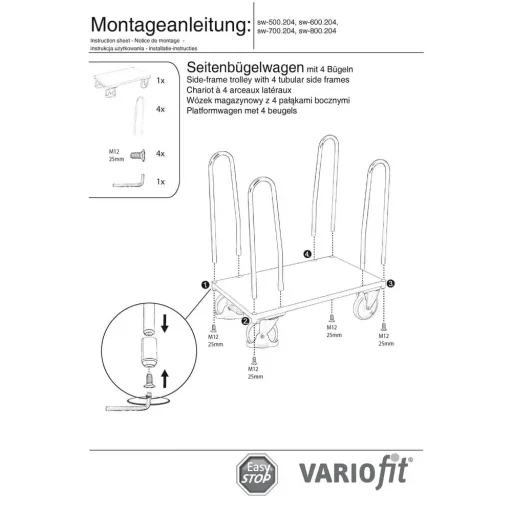 Side Bracket Cart Type L + EasySTOP