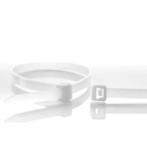 250mm Cable Ties, 100 Pack, Natural White, PA6.6