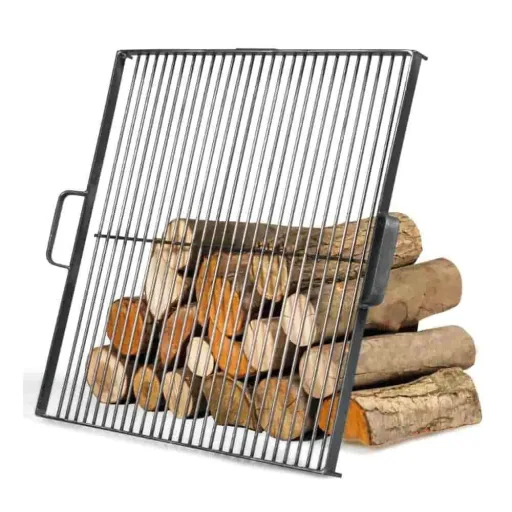 Fire Pit Grill Grate - 58x58cm Steel Grill Grate for 80cm Fire Pit