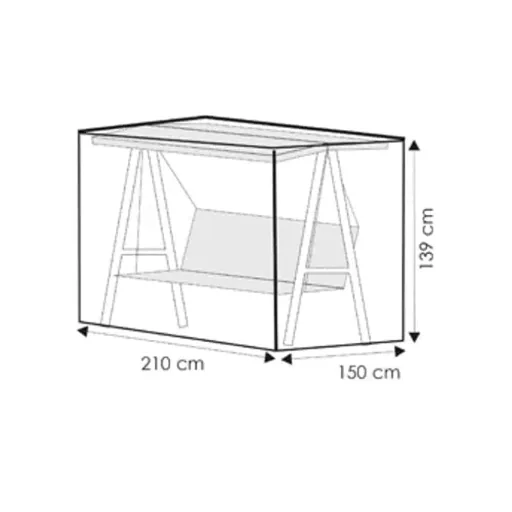 Clear Patio Swing Cover - 210x150x139cm Outdoor Furniture Cover