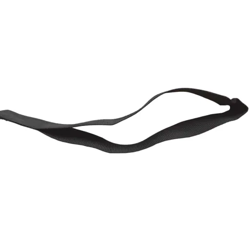 10m Black Webbing Strap with Loops, 6cm Wide
