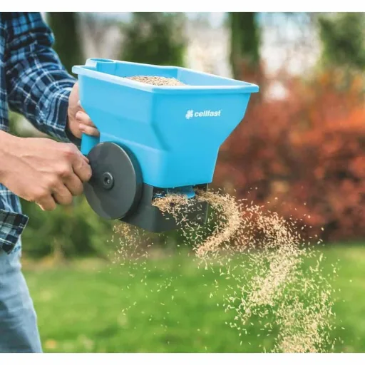 Hand Spreader, Fertilizer Spreader, Seed Spreader, 3 Liter
