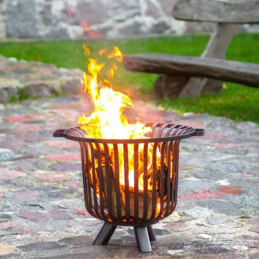 VERONA Fire Pit, Steel Fire Bowl for Garden, 60cm