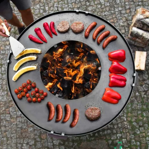 Fire Pit Grill Plate, 102cm Steel Grill Plate for Fire Pit