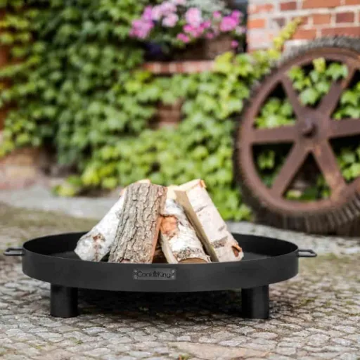80cm Steel Fire Pit Bowl for Garden & Outdoor Use