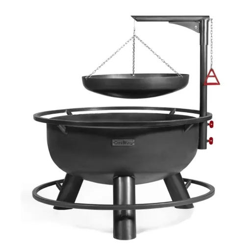 Fire Pit Wok and Kettle Holder, Steel Fire Pit Accessories