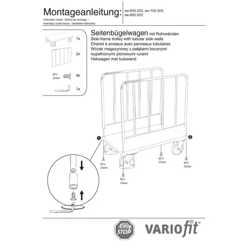 500kg Heavy Duty Utility Cart with EasySTOP
