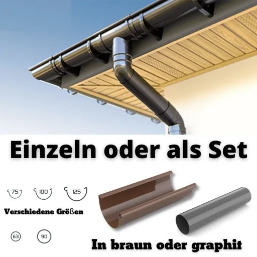 Gutter (75/100/125) Downpipes (63/90) as a Set