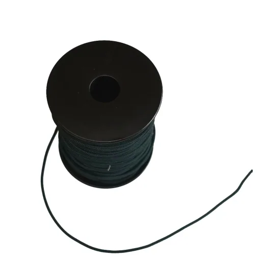PP Braided Cord, 2.5mm Black Green, 55m, Tear-Resistant