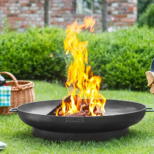 60cm Steel Fire Pit Bowl for Garden & Patio