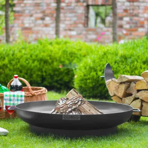60cm Steel Fire Pit Bowl for Garden & Patio