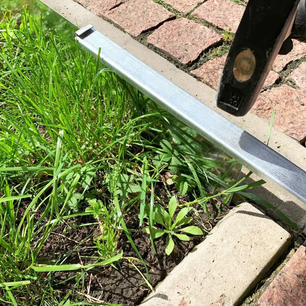 Alu/Zink Flexible Lawn Edging 15 cm x 10 metres | Garden edging | Garden border edging