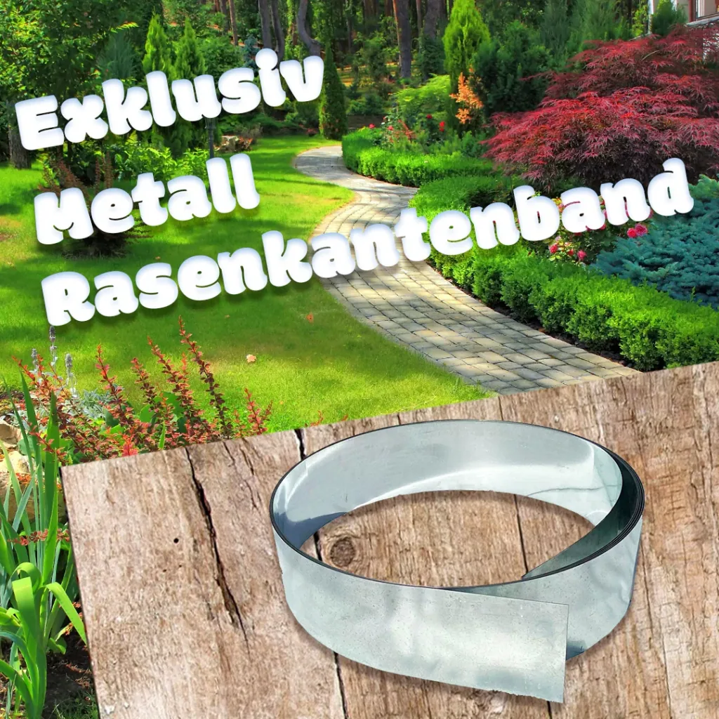 Alu/Zink Flexible Lawn Edging 15 cm x 15 metres | Garden edging | Garden border edging