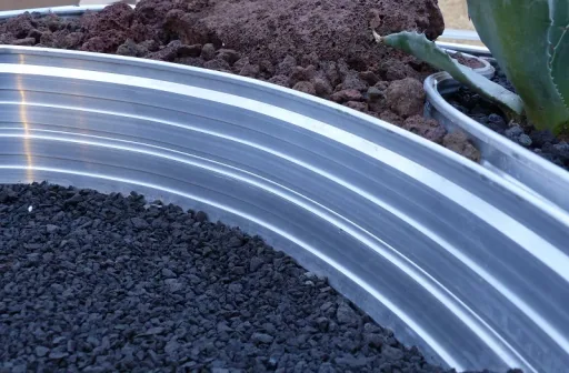 Alu Round Lawn Edging Height 140 mm Diameter 1.2 m