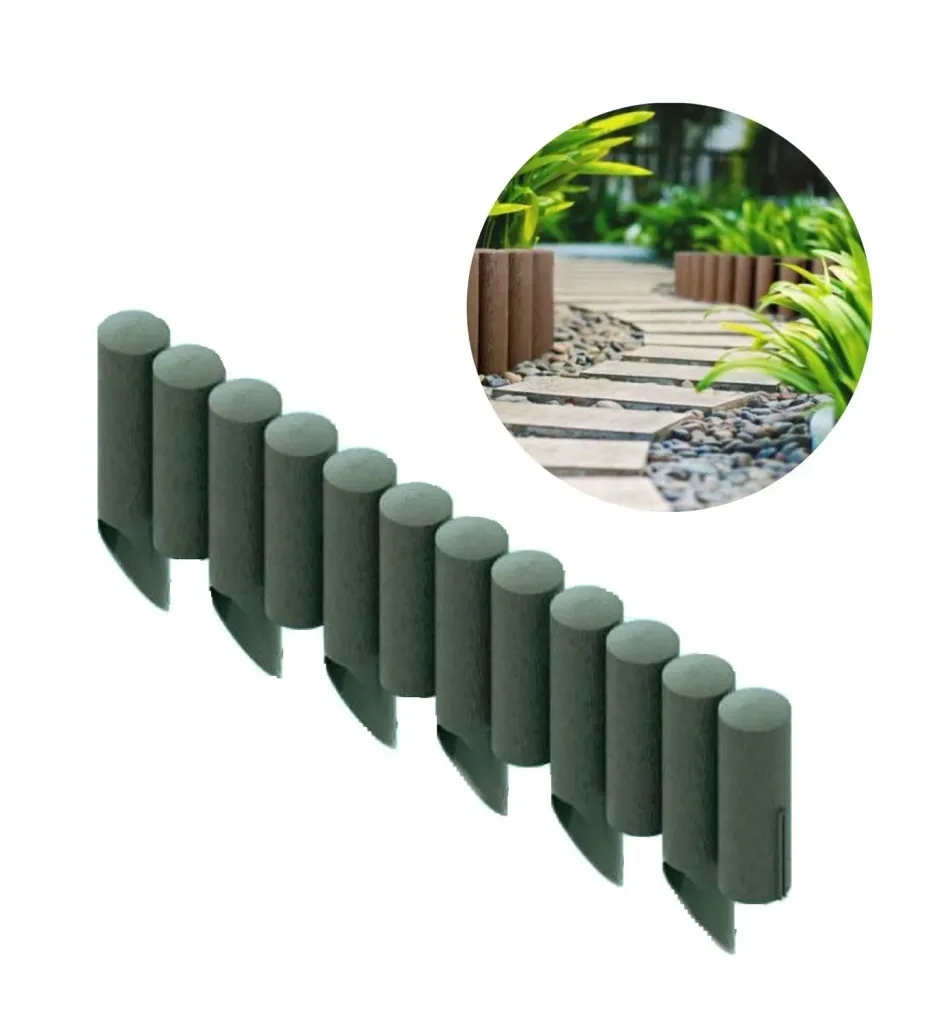 Plastic Lawn Edging green 2.3m x 25.5cm | Garden edging