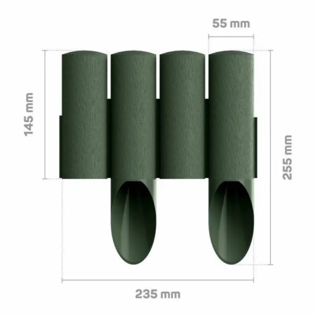 Plastic Lawn Edging green 2.3m x 25.5cm | Garden edging